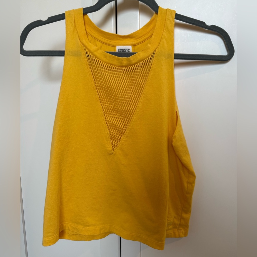 VS PINK Mesh Detail Tank Top